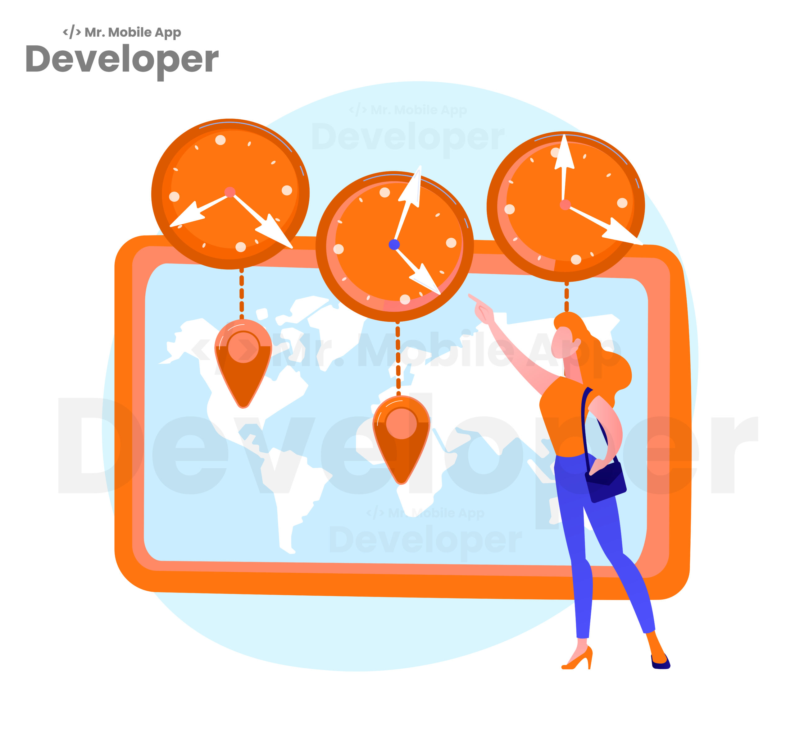World clock time converter in travel app